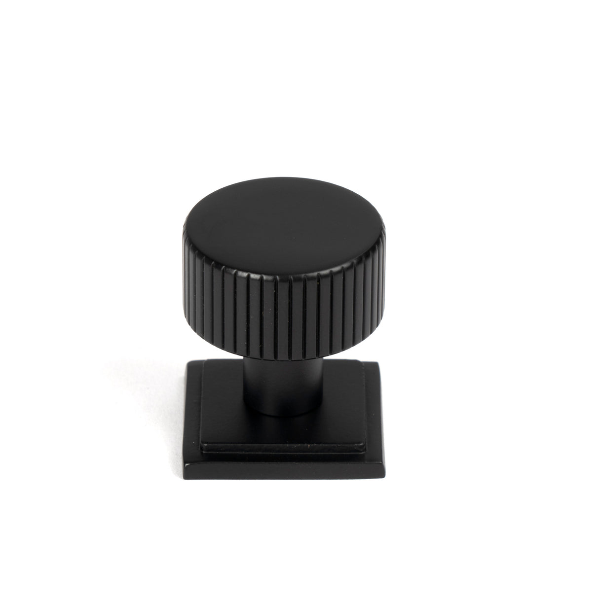 From The Anvil - Matt Black Judd Cabinet Knob - 25mm (Square) | Sku. 50426 | Trade Door Handles.