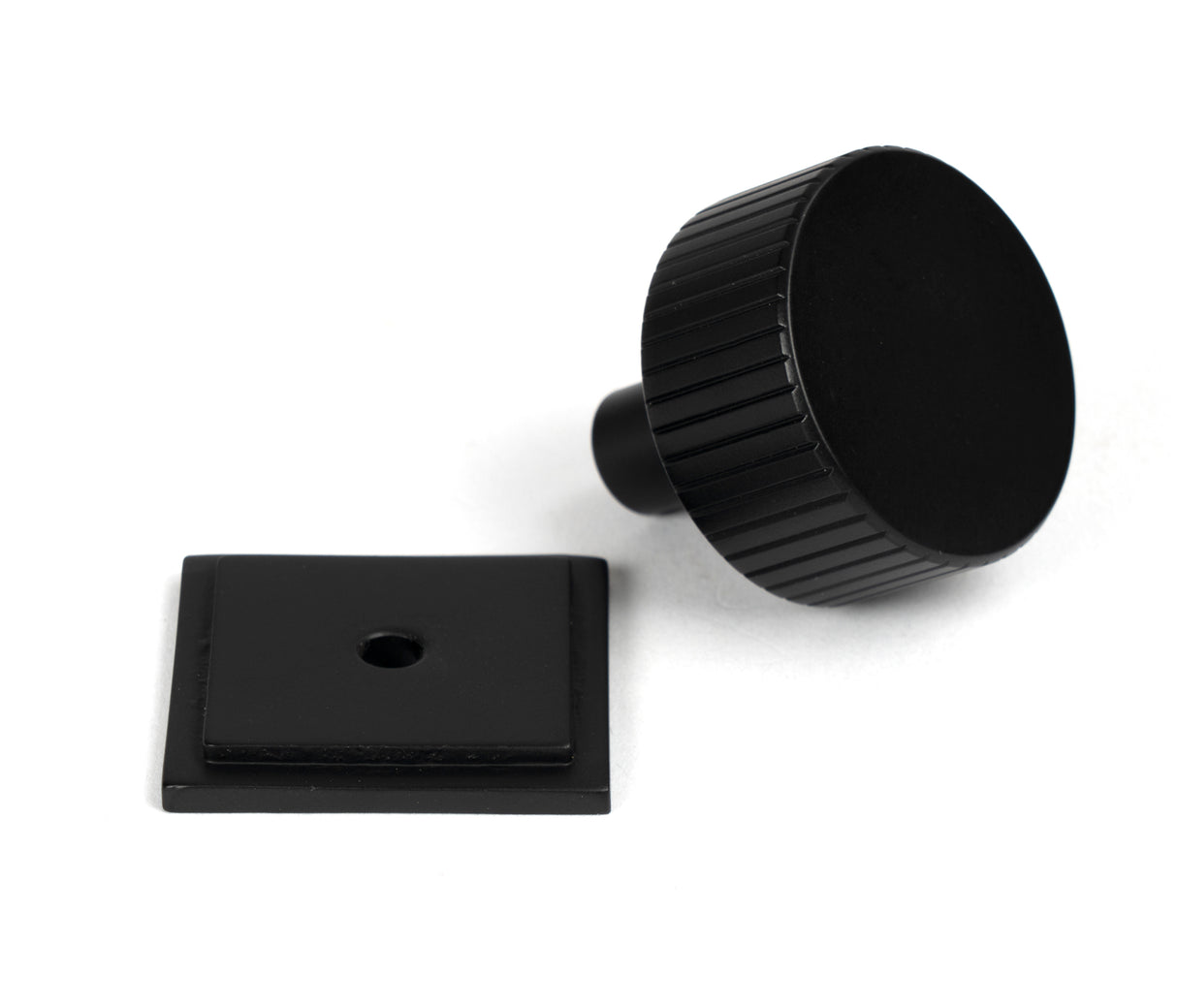 From The Anvil - Matt Black Judd Cabinet Knob - 32mm (Square) | Sku. 50429 | Trade Door Handles.
