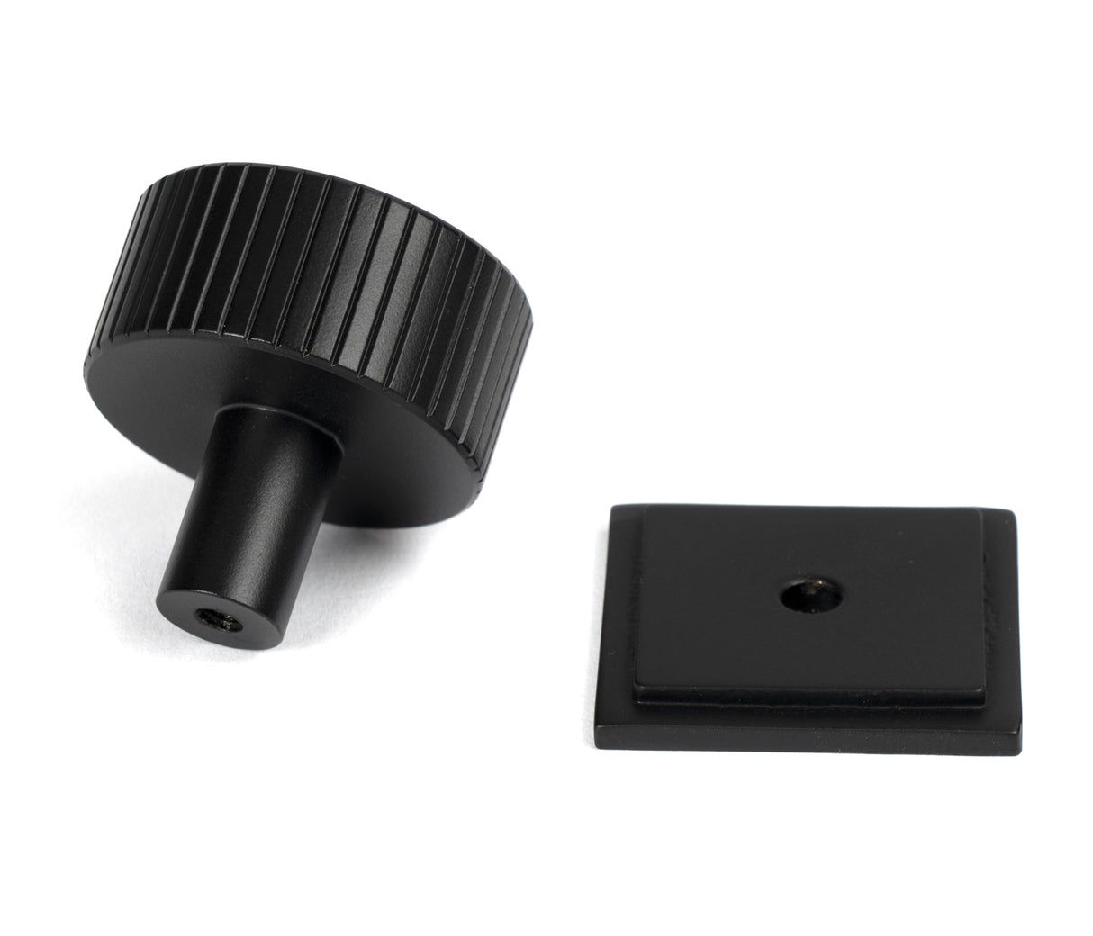From The Anvil - Matt Black Judd Cabinet Knob - 32mm (Square) | Sku. 50429 | Trade Door Handles.