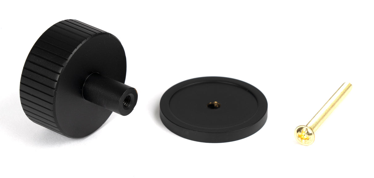 From The Anvil - Matt Black Judd Cabinet Knob - 38mm (Plain) | Sku. 50430 | Trade Door Handles.