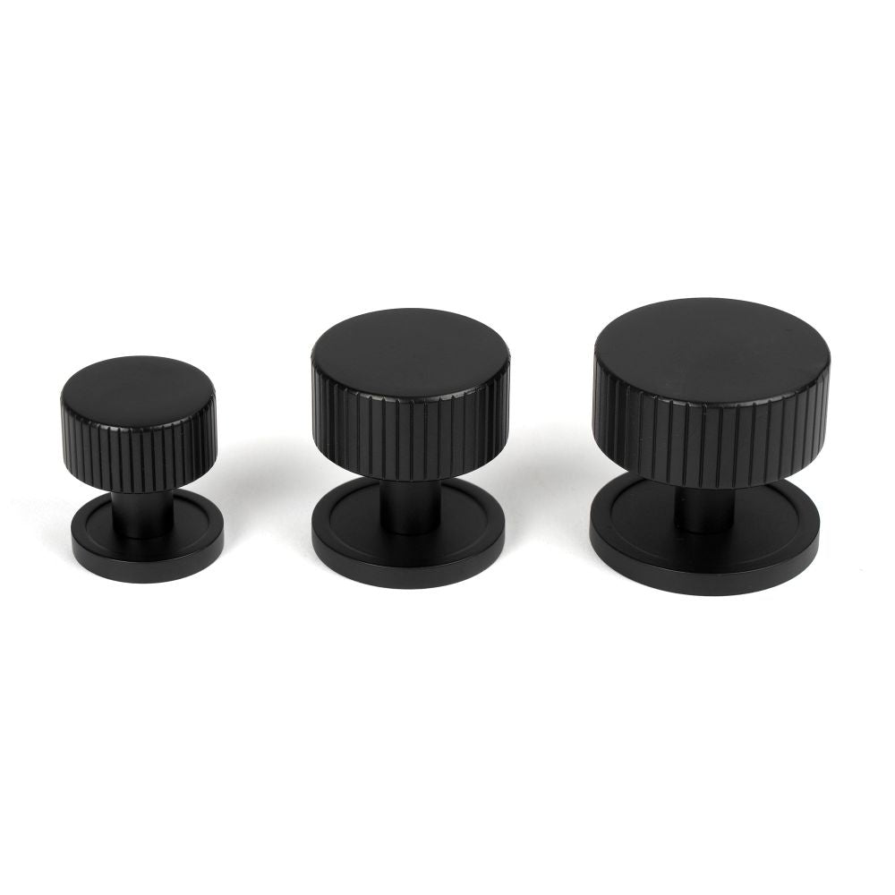 From The Anvil - Matt Black Judd Cabinet Knob - 38mm (Plain) | Sku. 50430 | Trade Door Handles.