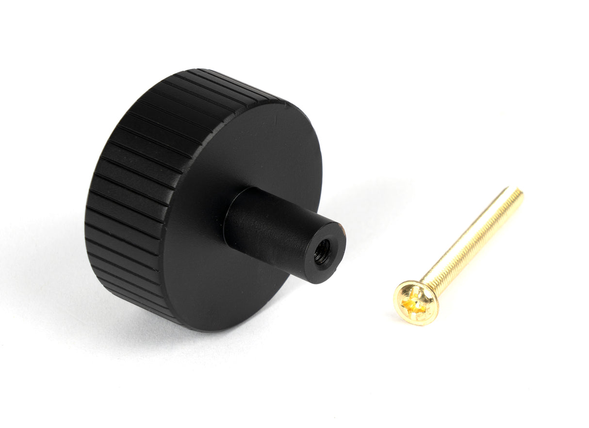 From The Anvil - Matt Black Judd Cabinet Knob - 38mm (No rose) | Sku. 50431 | Trade Door Handles.