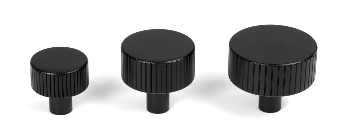 From The Anvil - Matt Black Judd Cabinet Knob - 38mm (No rose) | Sku. 50431 | Trade Door Handles.