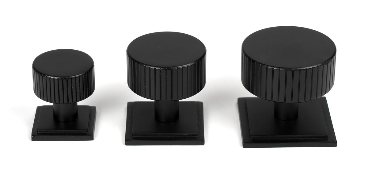 From The Anvil - Matt Black Judd Cabinet Knob - 38mm (Square) | Sku. 50432 | Trade Door Handles.