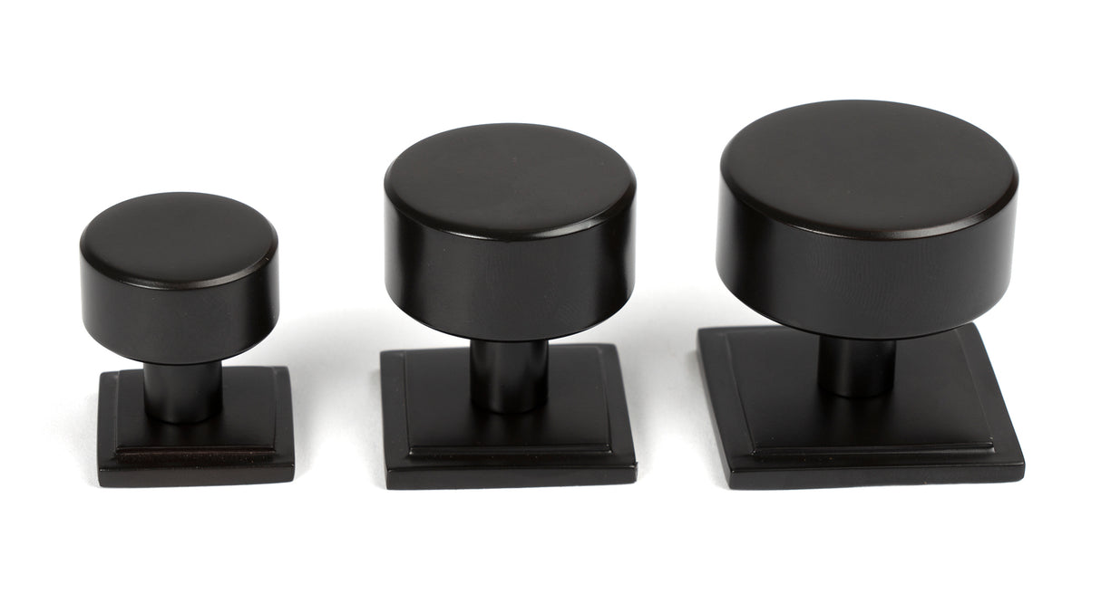 From The Anvil - Aged Bronze Kelso Cabinet Knob - 38mm (Square) | Sku. 50444 | Trade Door Handles.