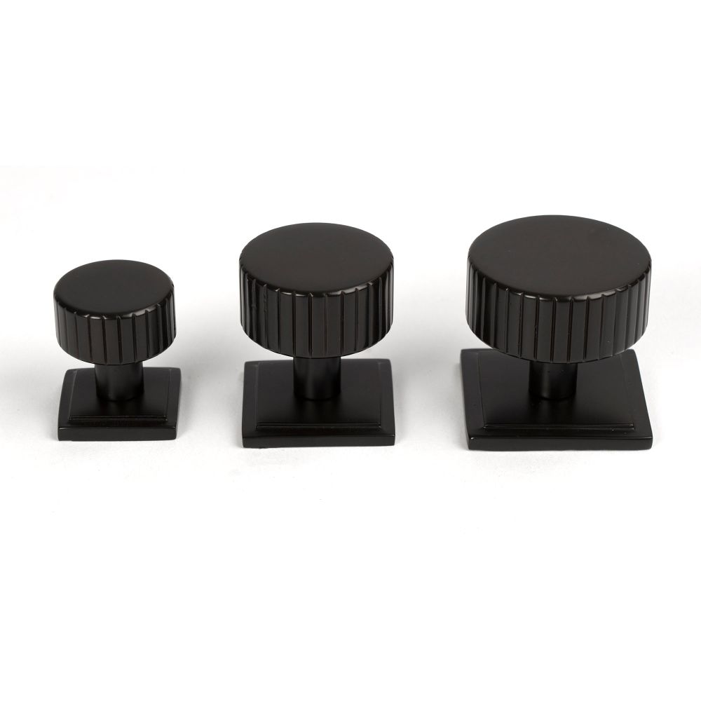 From The Anvil - Aged Bronze Judd Cabinet Knob - 25mm (Square) | Sku. 50450 | Trade Door Handles.