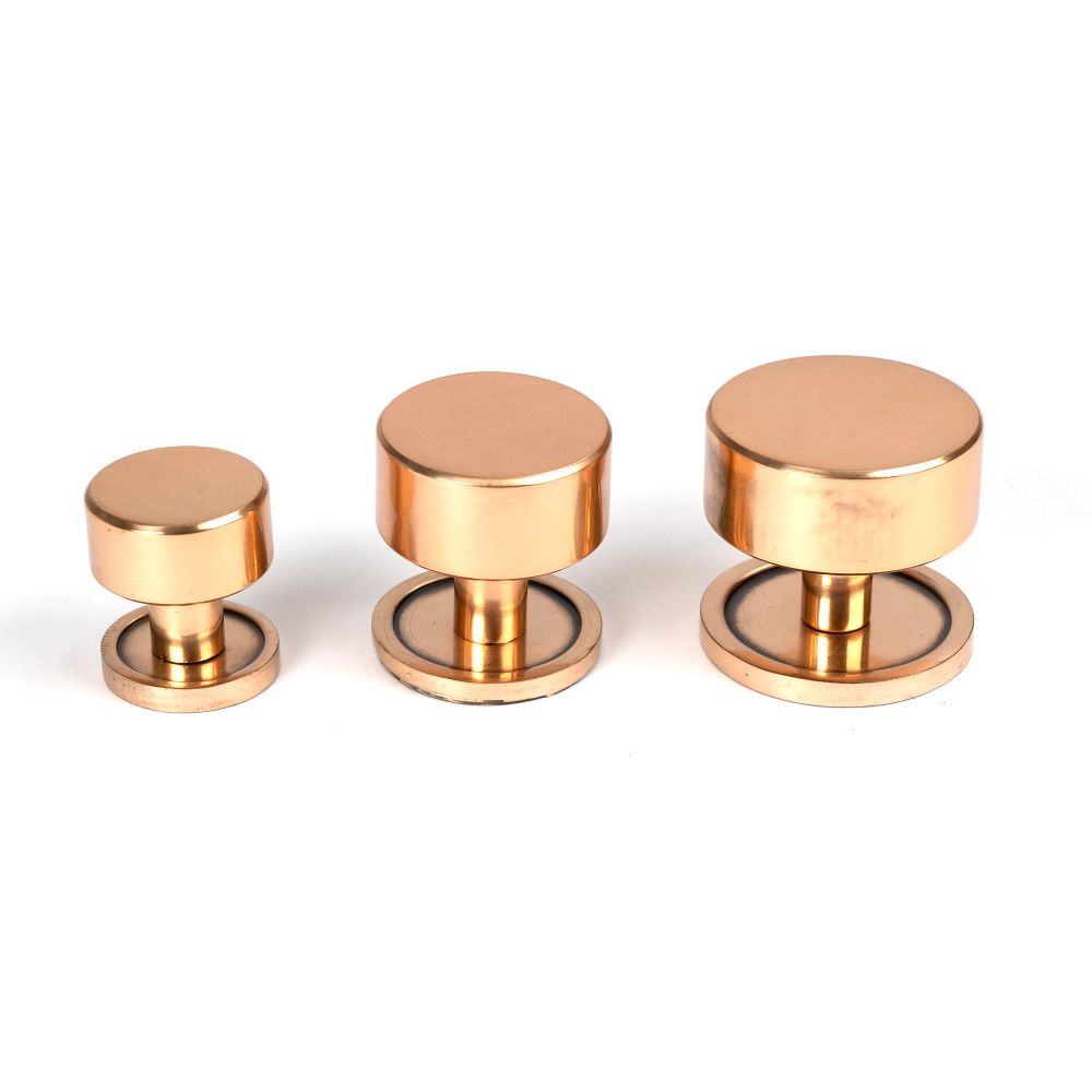 From The Anvil - Polished Bronze Kelso Cabinet Knob - 25mm (Plain) | Sku. 50460 | Trade Door Handles.