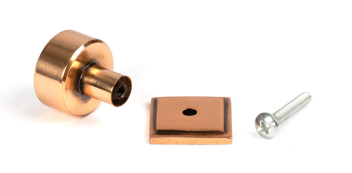 From The Anvil - Polished Bronze Kelso Cabinet Knob - 25mm (Square) | Sku. 50462 | Trade Door Handles.