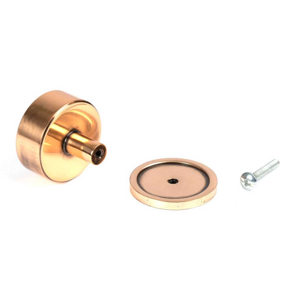 From The Anvil - Polished Bronze Kelso Cabinet Knob - 38mm (Plain) | Sku. 50466 | Trade Door Handles.