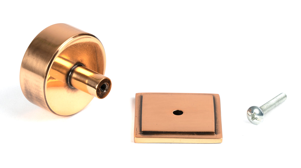 From The Anvil - Polished Bronze Kelso Cabinet Knob - 38mm (Square) | Sku. 50468 | Trade Door Handles.