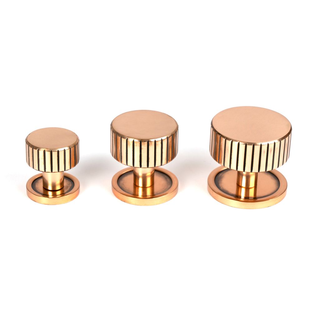 From The Anvil - Polished Bronze Judd Cabinet Knob - 25mm (Plain) | Sku. 50472 | Trade Door Handles.