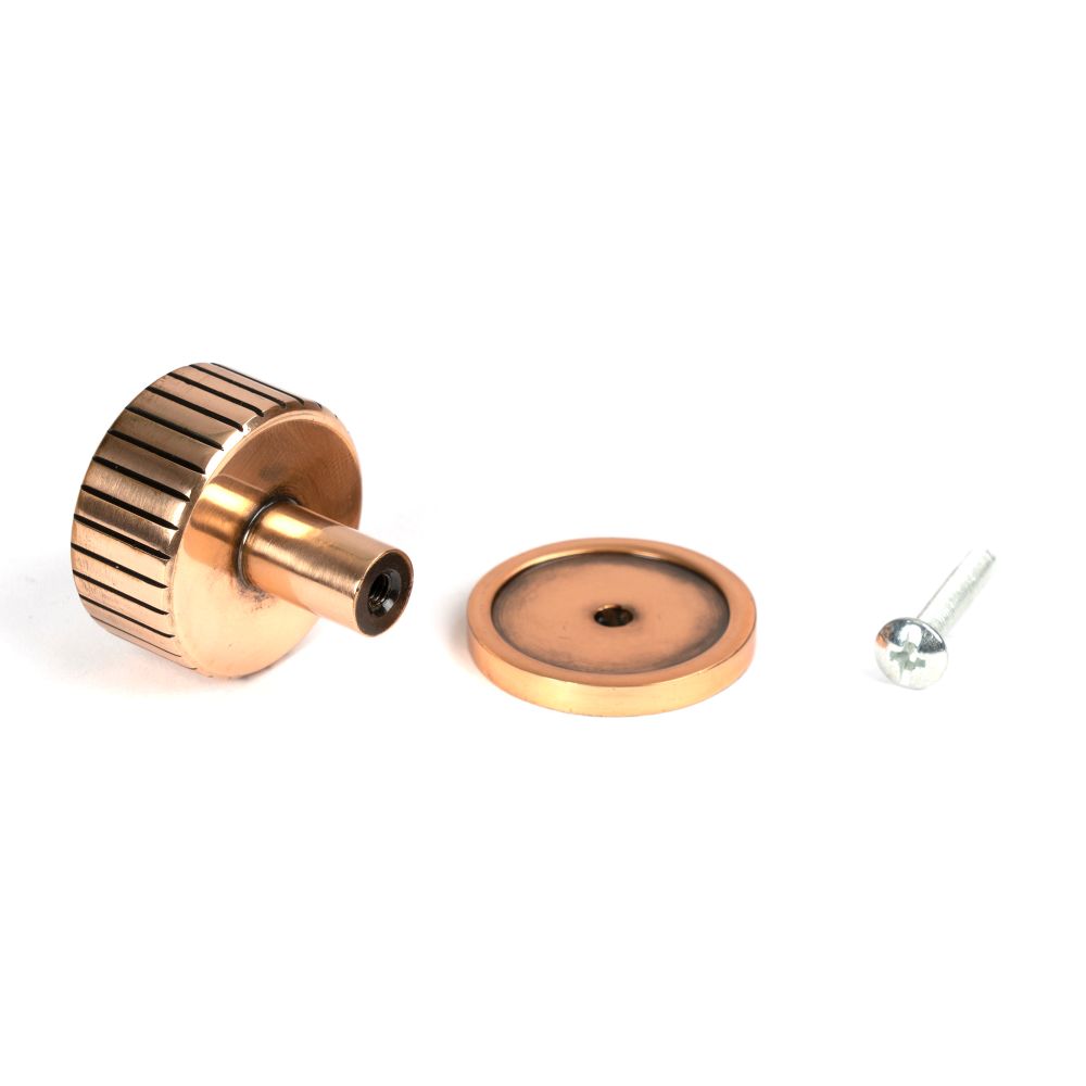 From The Anvil - Polished Bronze Judd Cabinet Knob - 32mm (Plain) | Sku. 50475 | Trade Door Handles.