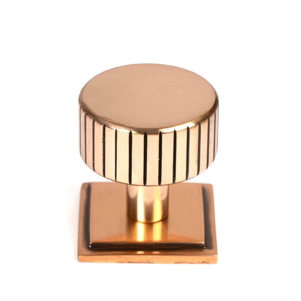 From The Anvil - Polished Bronze Judd Cabinet Knob - 32mm (Square) | Sku. 50477 | Trade Door Handles.
