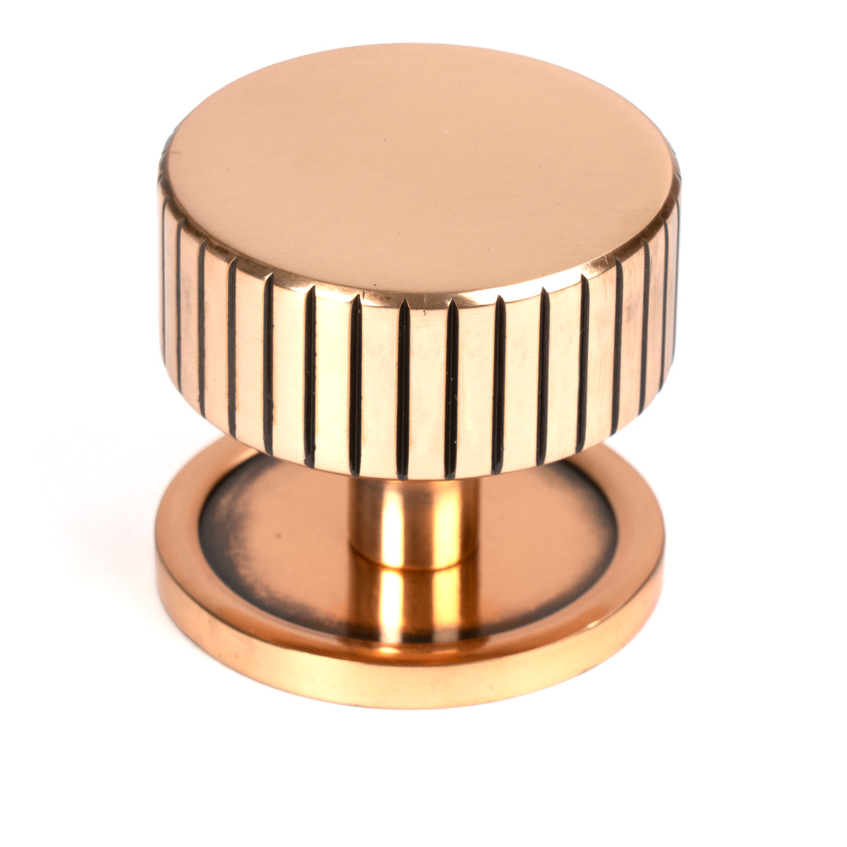 From The Anvil - Polished Bronze Judd Cabinet Knob - 38mm (Plain) | Sku. 50478 | Trade Door Handles.