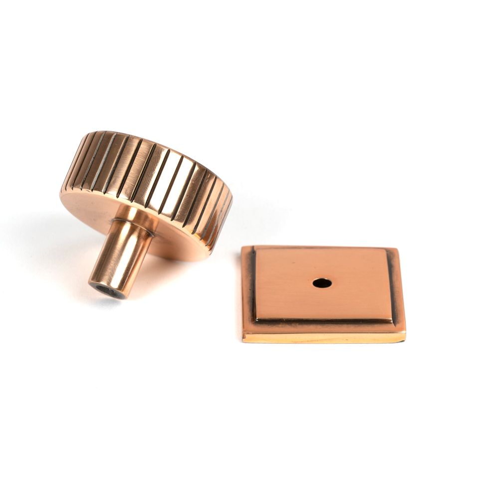 From The Anvil - Polished Bronze Judd Cabinet Knob - 38mm (Square) | Sku. 50480 | Trade Door Handles.