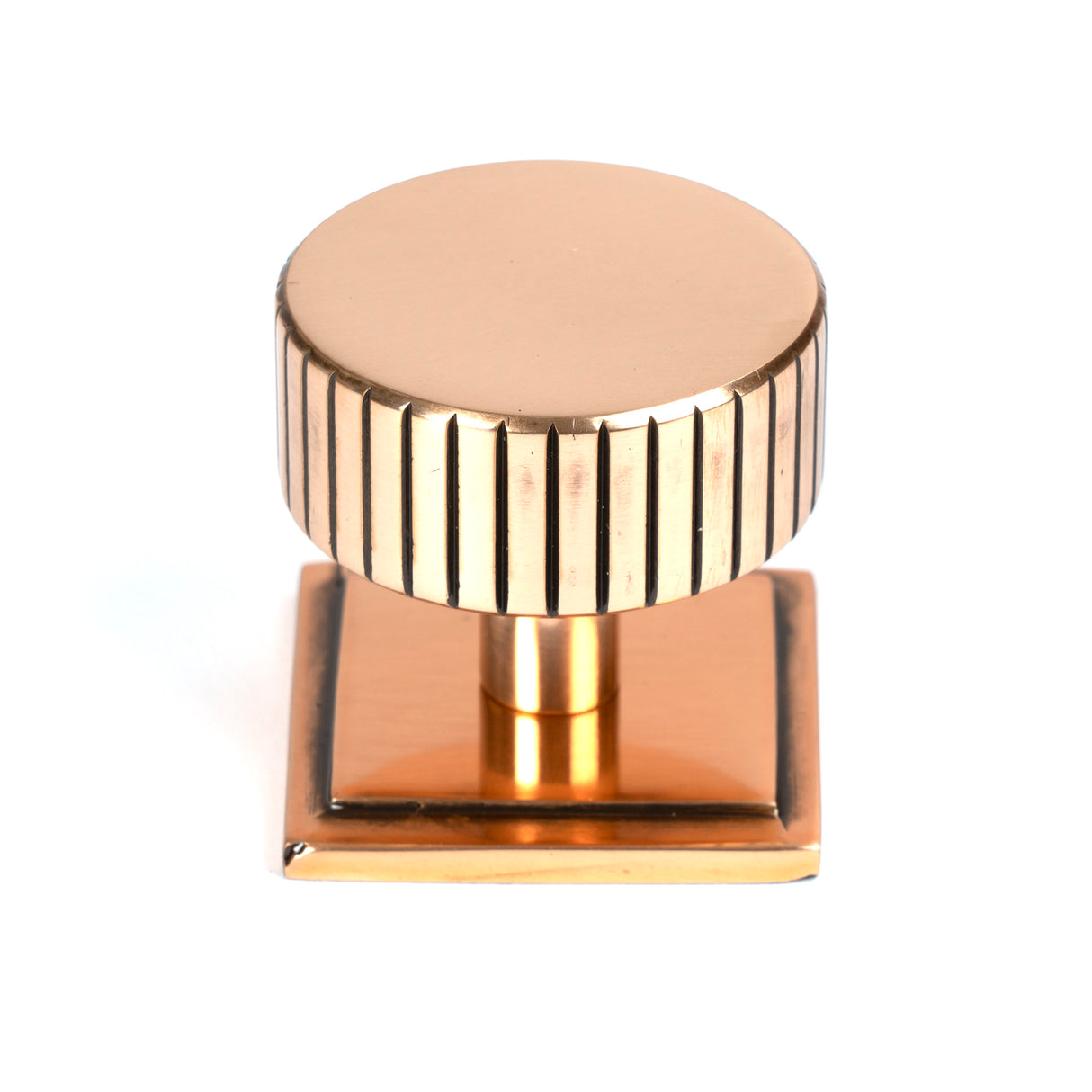 From The Anvil - Polished Bronze Judd Cabinet Knob - 38mm (Square) | Sku. 50480 | Trade Door Handles.