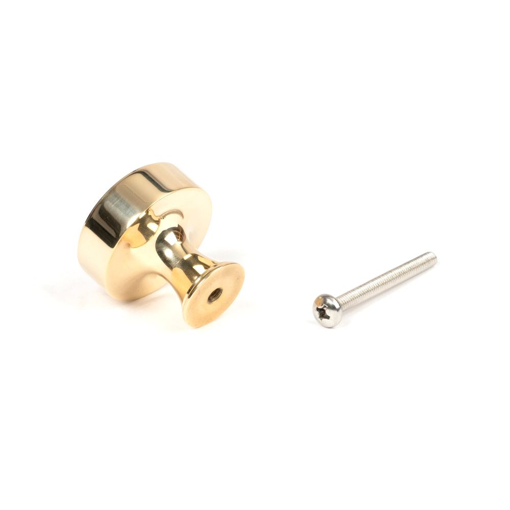 From The Anvil - Polished Brass Scully Cabinet Knob - 32mm | Sku. 50485 | Trade Door Handles.