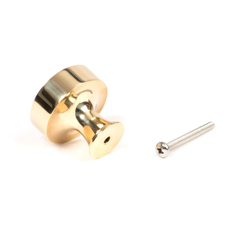 From The Anvil - Polished Brass Scully Cabinet Knob - 38mm | Sku. 50486 | Trade Door Handles.