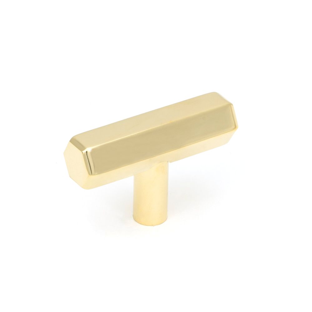 From The Anvil - Polished Brass Kahlo T-Bar | Sku. 50491 | Trade Door Handles.