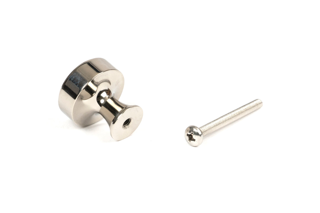 From The Anvil - Polished Nickel Scully Cabinet Knob - 25mm | Sku. 50512 | Trade Door Handles.
