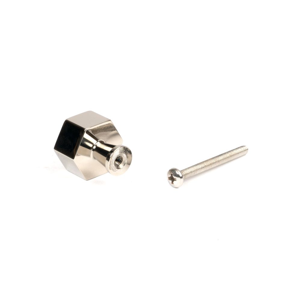 From The Anvil - Polished Nickel Kahlo Cabinet Knob - 25mm | Sku. 50515 | Trade Door Handles.