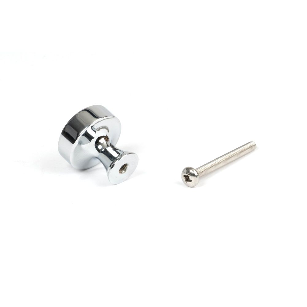 From The Anvil - Polished Chrome Scully Cabinet Knob - 25mm | Sku. 50526 | Trade Door Handles.