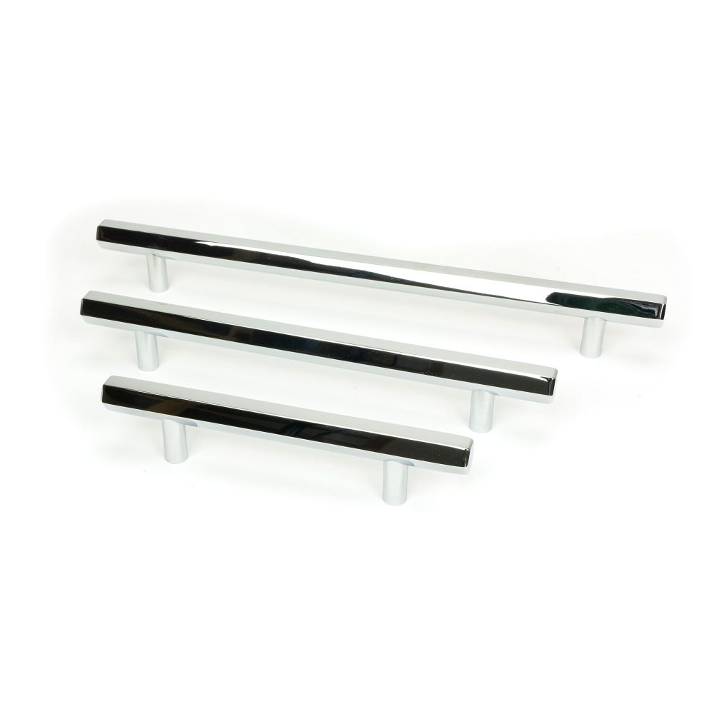 From The Anvil - Polished Chrome Kahlo Pull Handle - Small | Sku. 50537 | Trade Door Handles.