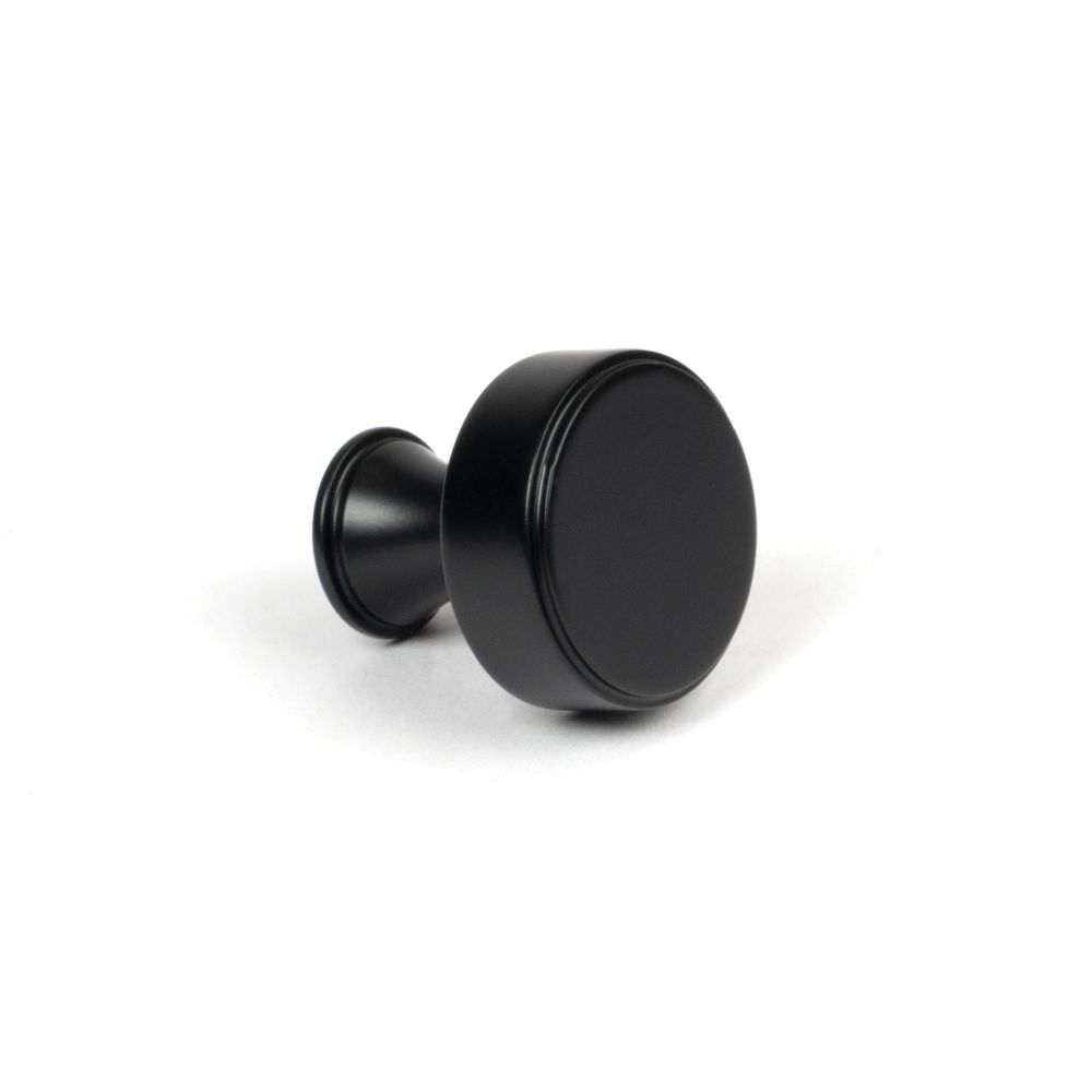 From The Anvil - Matt Black Scully Cabinet Knob - 25mm | Sku. 50554 | Trade Door Handles.