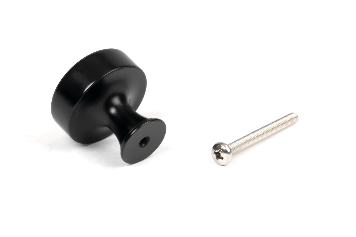 From The Anvil - Matt Black Scully Cabinet Knob - 32mm | Sku. 50555 | Trade Door Handles.