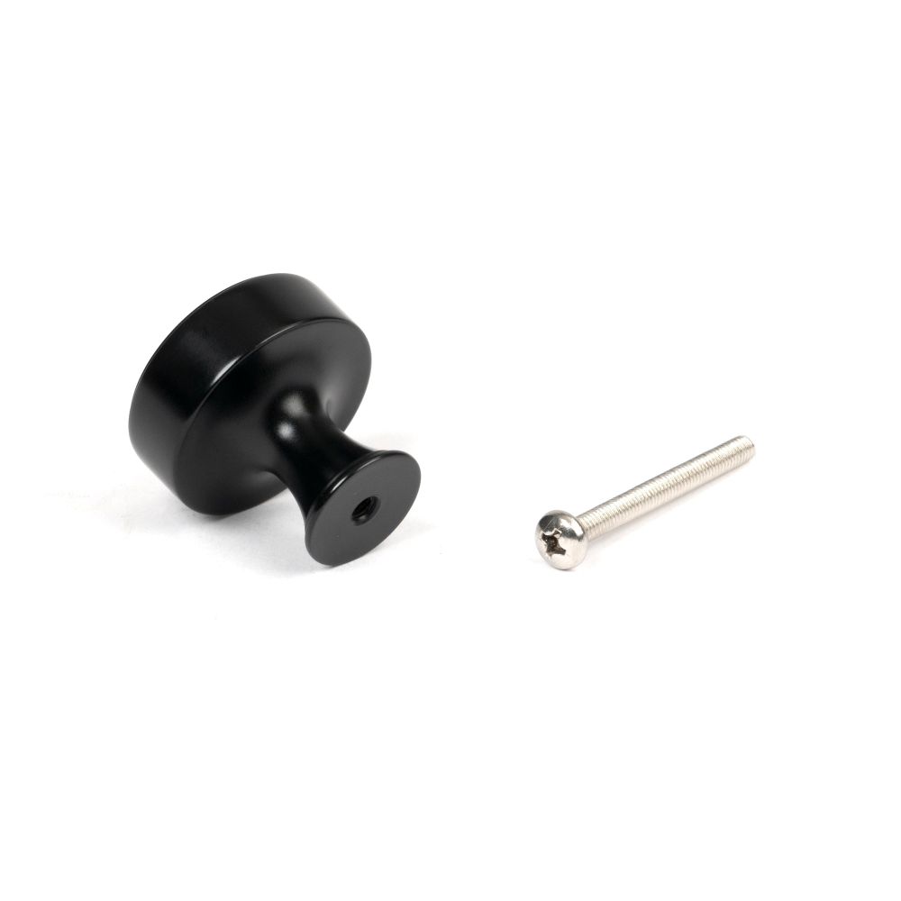 From The Anvil - Matt Black Scully Cabinet Knob - 32mm | Sku. 50555 | Trade Door Handles.