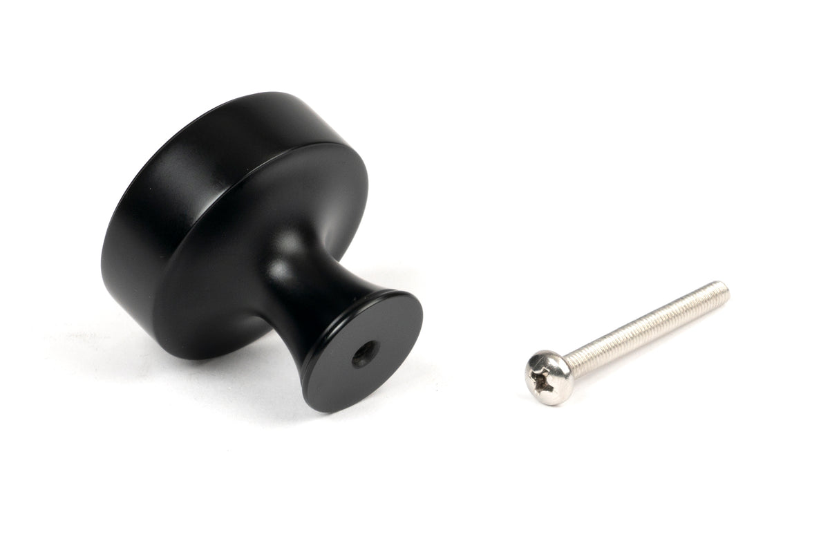 From The Anvil - Matt Black Scully Cabinet Knob - 38mm | Sku. 50556 | Trade Door Handles.