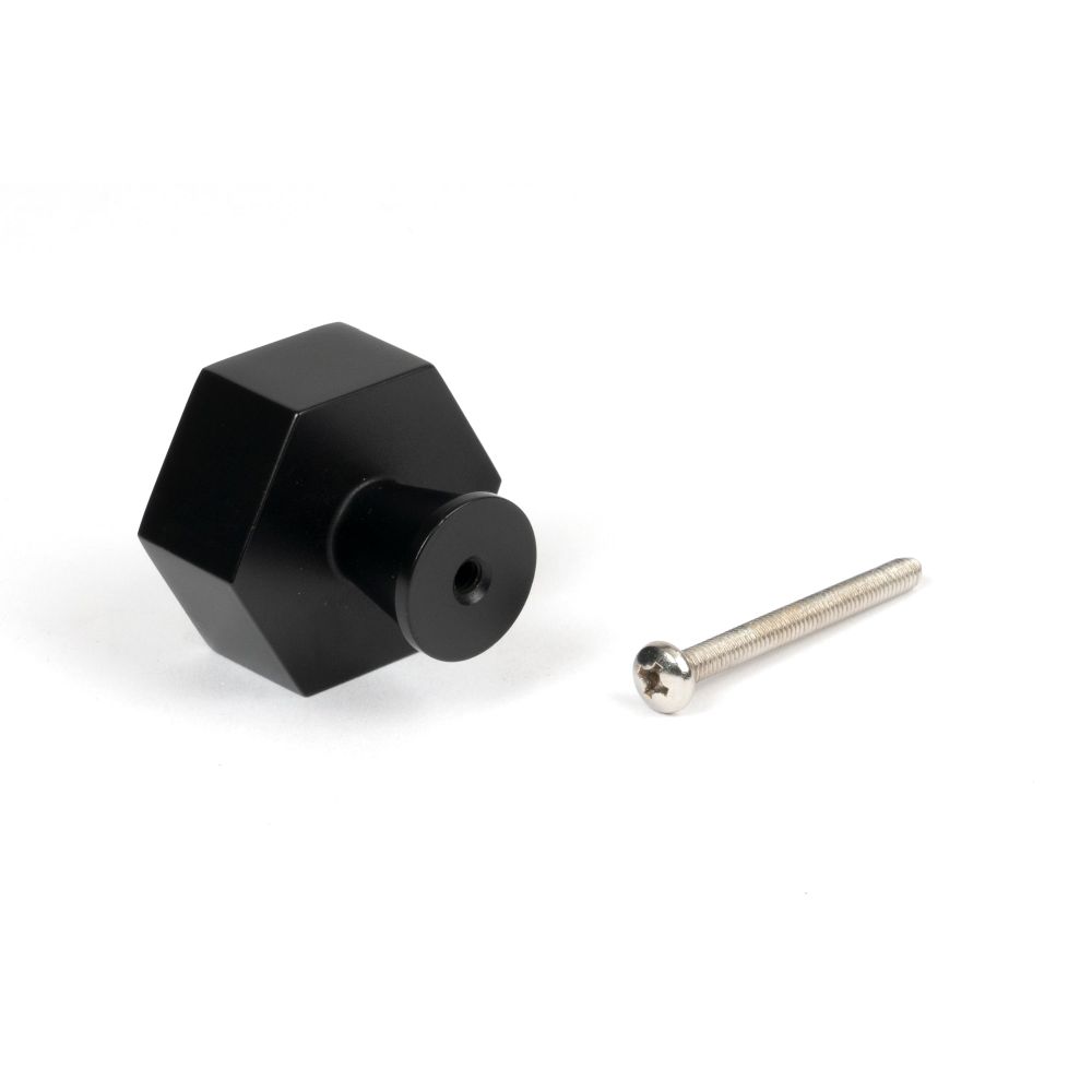 From The Anvil - Matt Black Kahlo Cabinet Knob - 38mm | Sku. 50559 | Trade Door Handles.