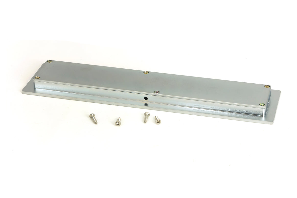 From The Anvil - Satin Chrome 250mm Plain Rectangular Pull | Sku. 50639 | Trade Door Handles.