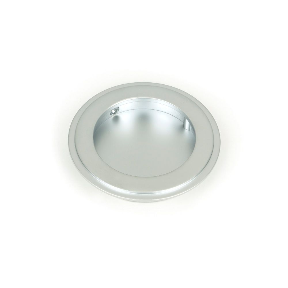 From The Anvil - Satin Chrome 75mm Art Deco Round Pull | Sku. 50645 | Trade Door Handles.