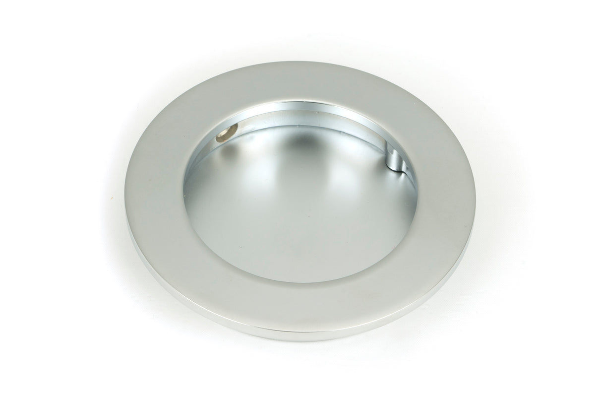From The Anvil - Satin Chrome 75mm Plain Round Pull | Sku. 50647 | Trade Door Handles.