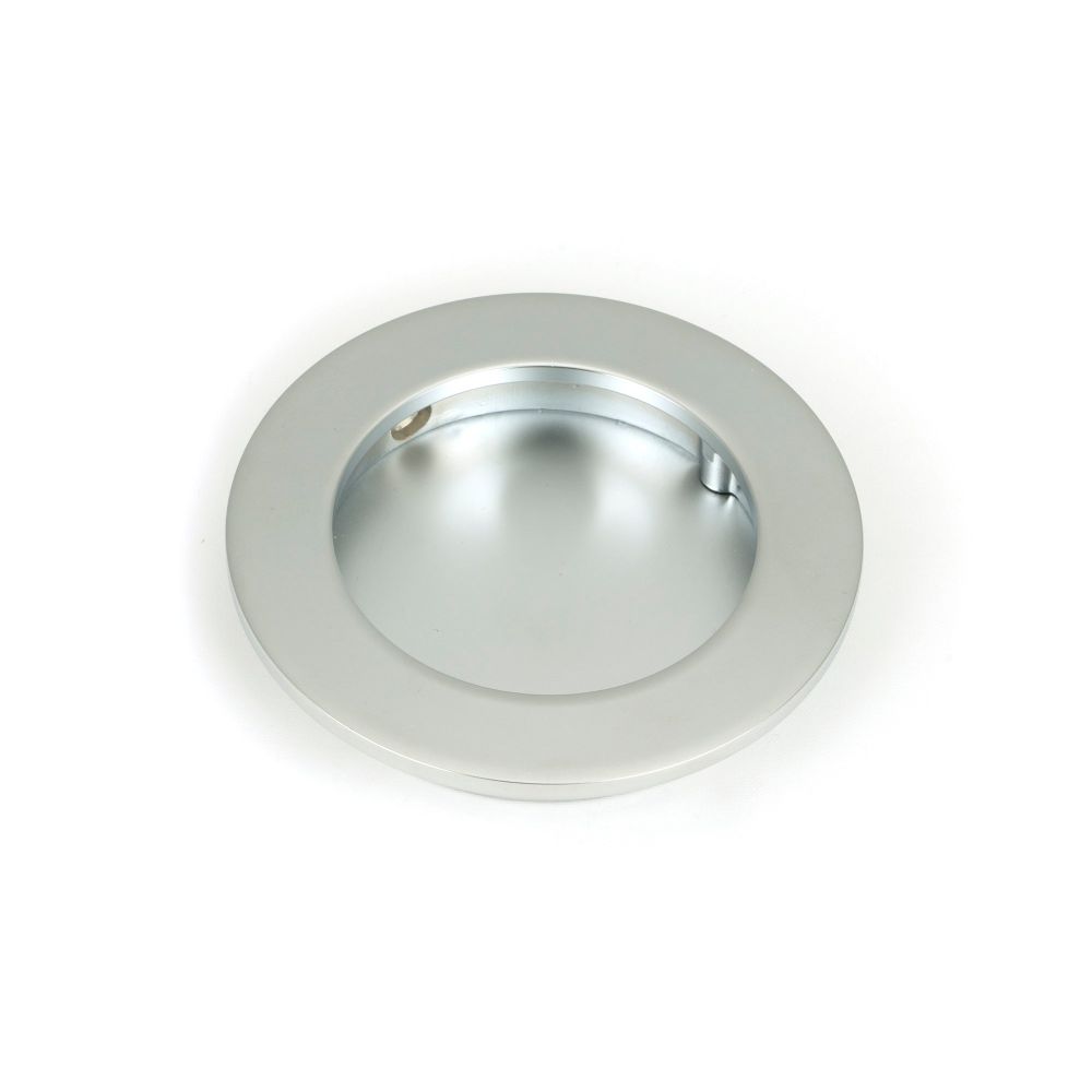From The Anvil - Satin Chrome 75mm Plain Round Pull | Sku. 50647 | Trade Door Handles.