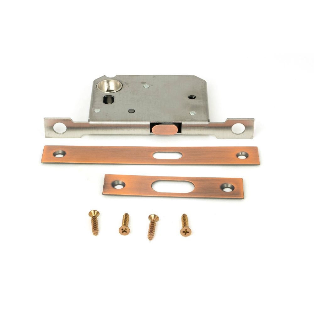 From The Anvil - Polished Bronze 50mm Sliding Door Lock | Sku. 50664 | Trade Door Handles.