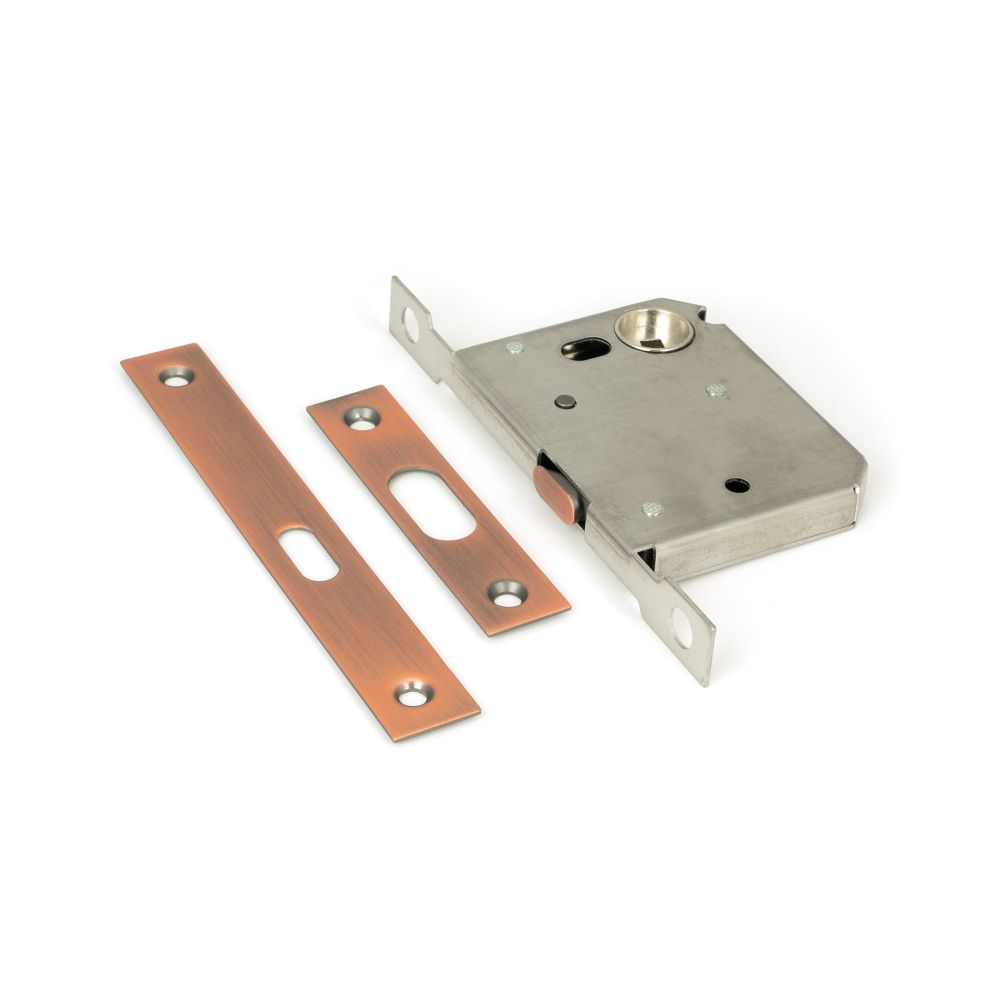 From The Anvil - Polished Bronze 50mm Sliding Door Lock | Sku. 50664 | Trade Door Handles.