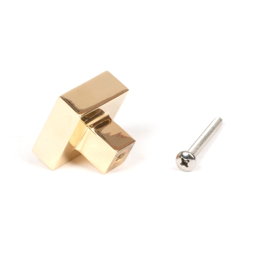 From The Anvil - Polished Brass Albers Cabinet Knob - 30mm | Sku. 50668 | Trade Door Handles.