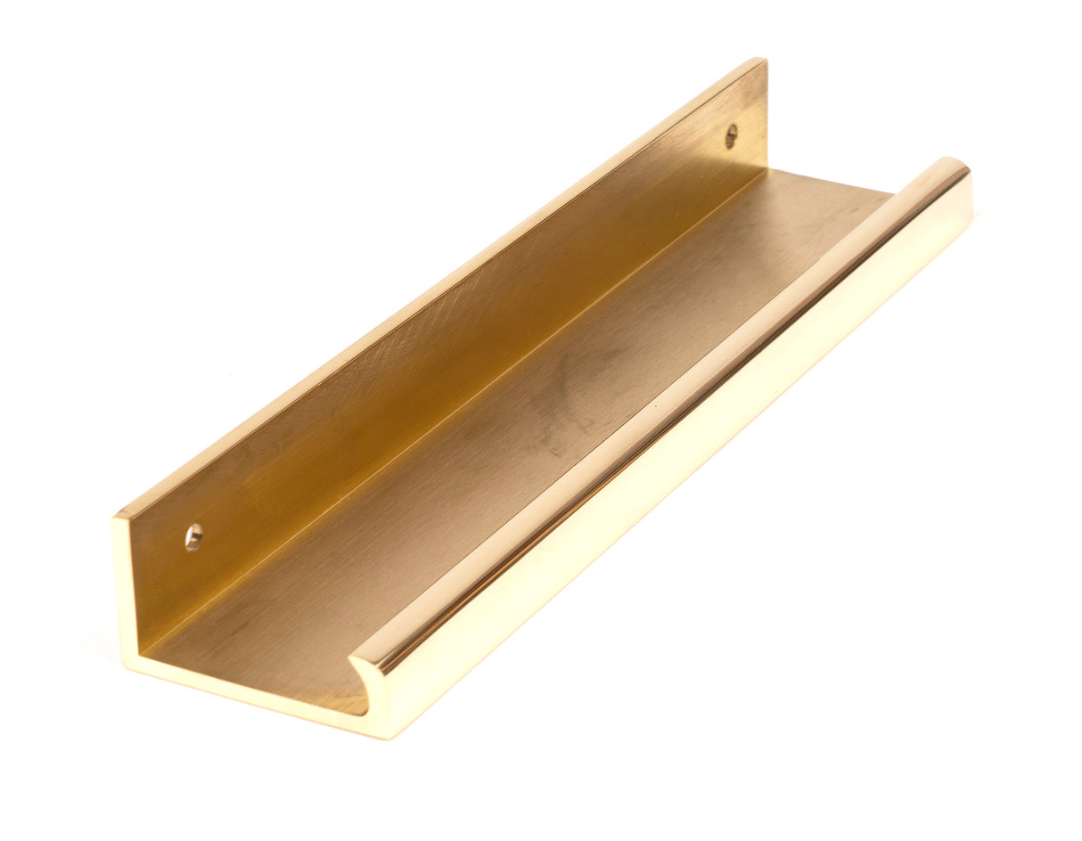 From The Anvil - Polished Brass 200mm Plain Edge Pull | Sku. 50676 | Trade Door Handles.
