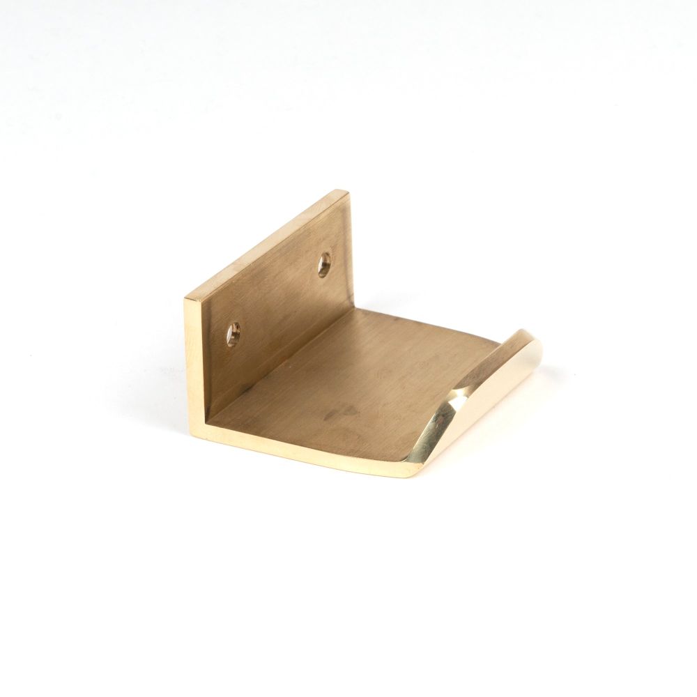 From The Anvil - Polished Brass 50mm Moore Edge Pull | Sku. 50677 | Trade Door Handles.