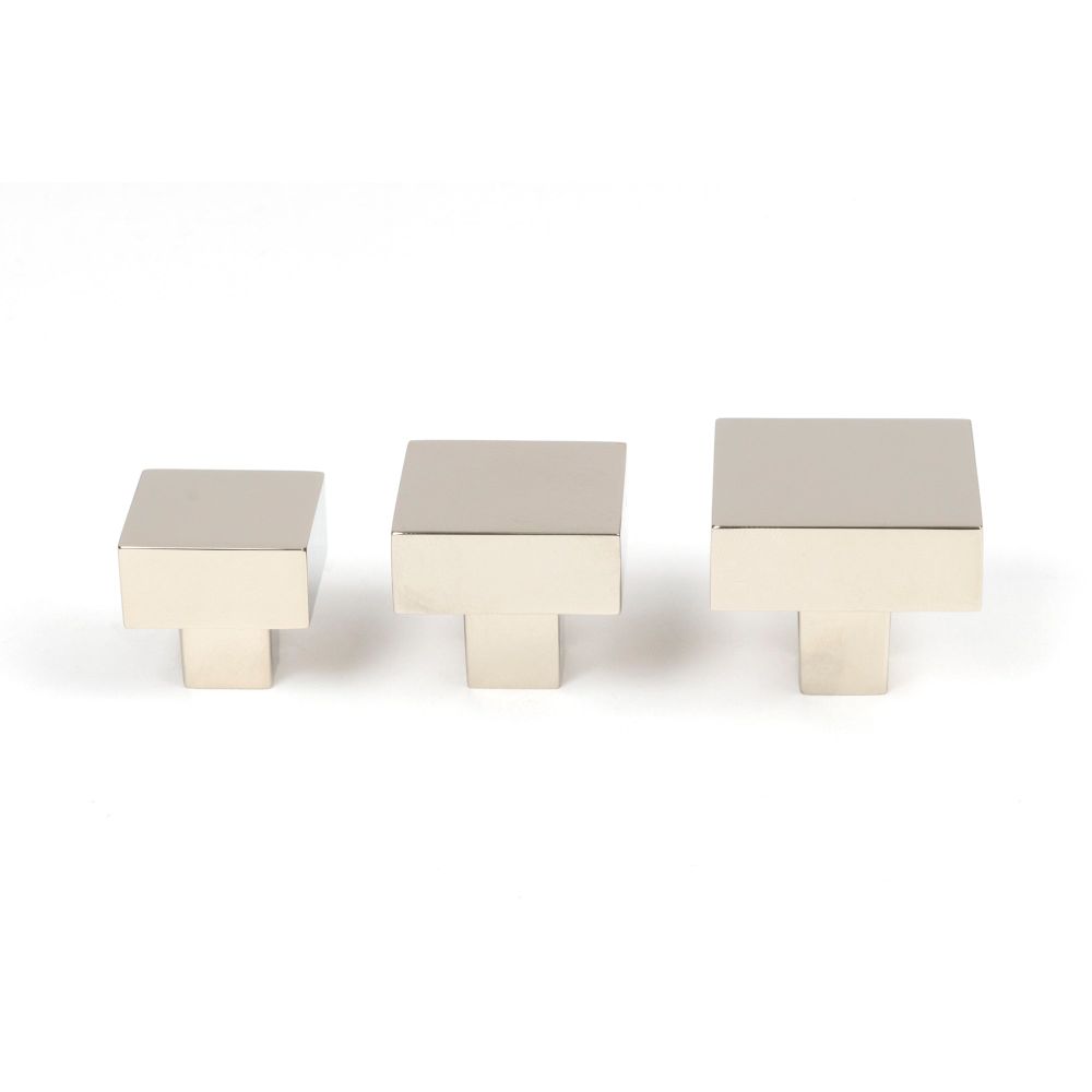 From The Anvil - Polished Nickel Albers Cabinet Knob - 30mm | Sku. 50694 | Trade Door Handles.