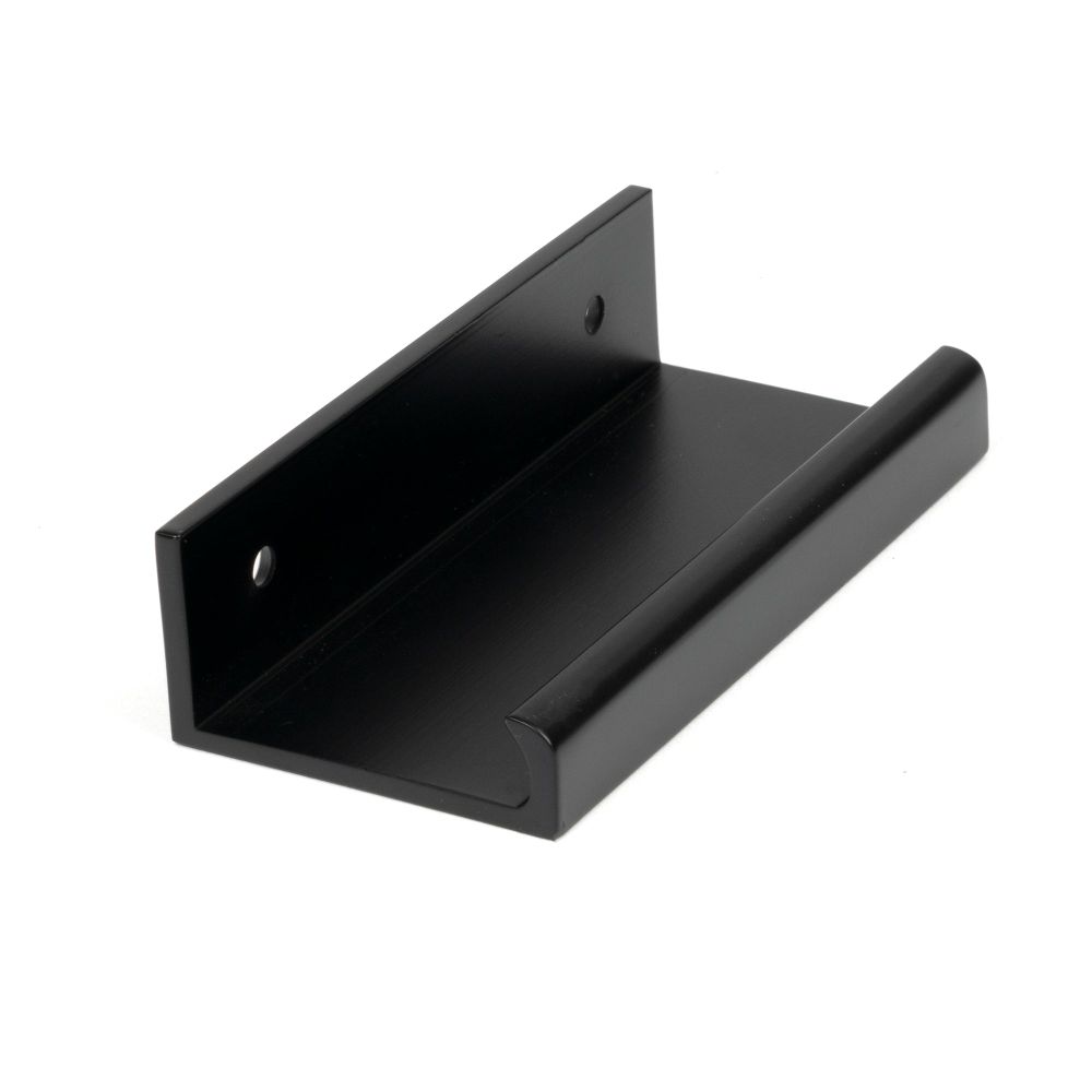 From The Anvil - Matt Black 100mm Plain Edge Pull | Sku. 50740 | Trade Door Handles.