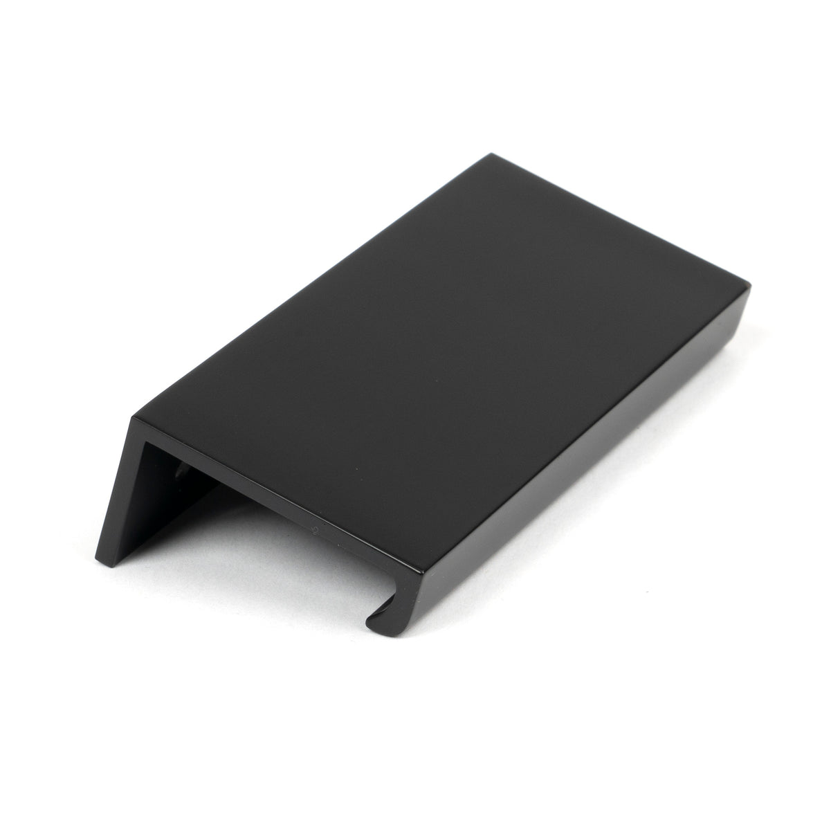 From The Anvil - Matt Black 100mm Plain Edge Pull | Sku. 50740 | Trade Door Handles.