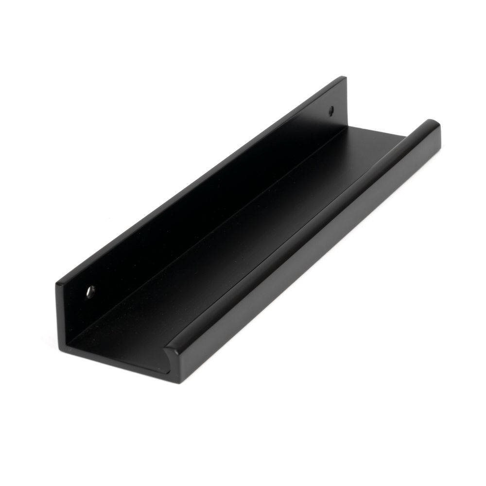 From The Anvil - Matt Black 200mm Plain Edge Pull | Sku. 50741 | Trade Door Handles.