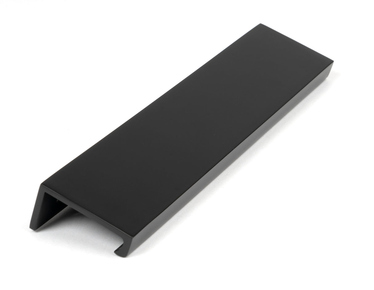 From The Anvil - Matt Black 200mm Plain Edge Pull | Sku. 50741 | Trade Door Handles.
