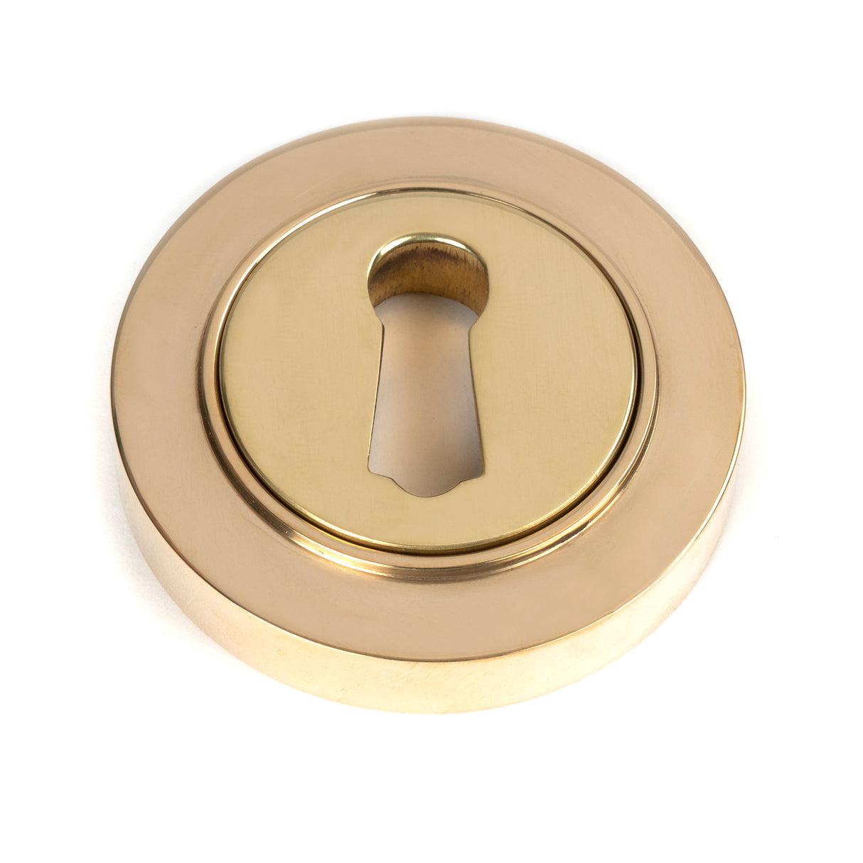 From The Anvil - Polished Brass Round Escutcheon (Plain) | Sku. 50746 | Trade Door Handles.