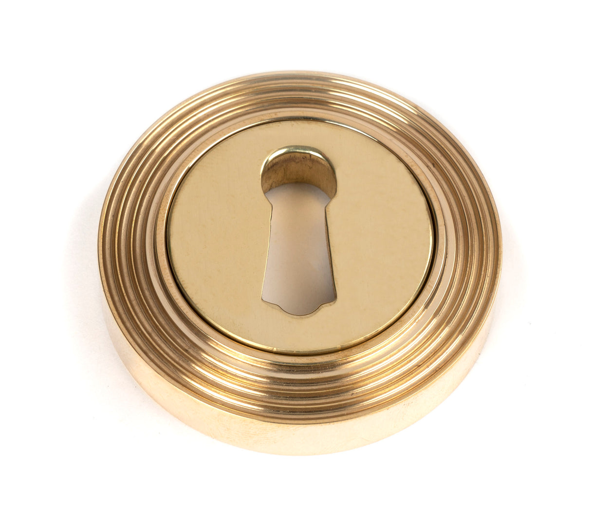 From The Anvil - Polished Brass Round Escutcheon (Beehive) | Sku. 50748 | Trade Door Handles.