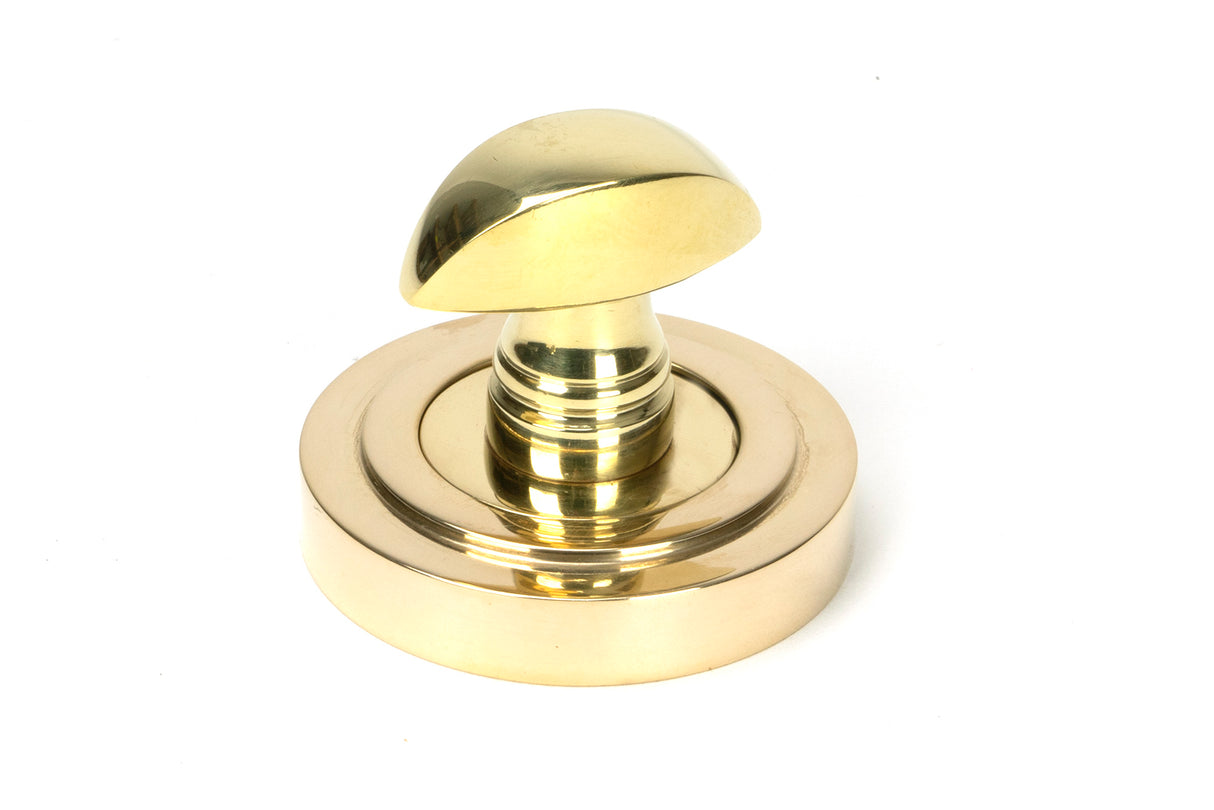 From The Anvil - Polished Brass Round Thumbturn Set (Art Deco) | Sku. 50751 | Trade Door Handles.