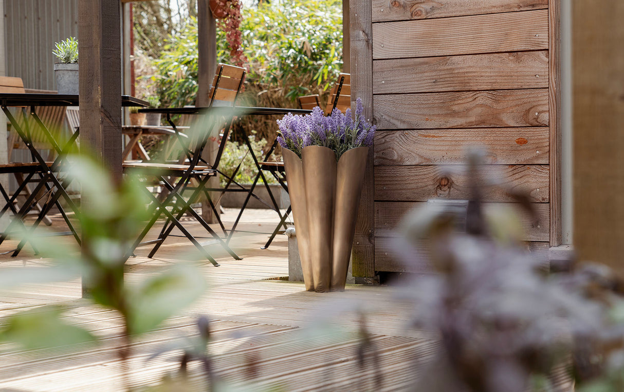 From The Anvil - Satin Marine SS (316) 30cm Flora Pot | Sku. 50754 | Trade Door Handles.